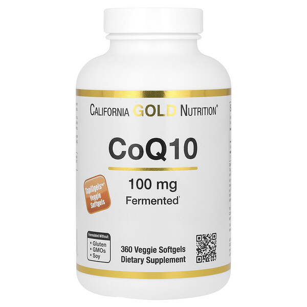 CoQ10 - 100 мг - 360 растительных мягких капсул - California Gold Nutrition California Gold Nutrition