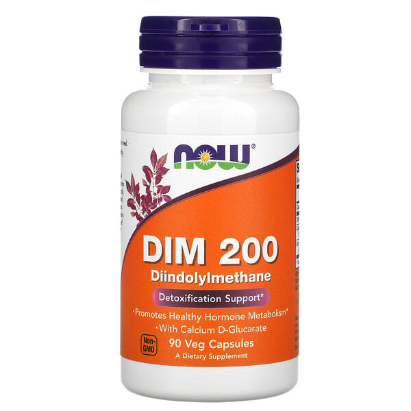 DIM 200, 90 растительных капсул NOW Foods