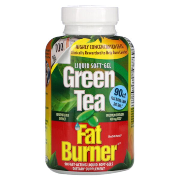 Сжигатель жира с зеленым чаем, 90 быстродействующих мягких капсул с жидкостью Applied Nutrition