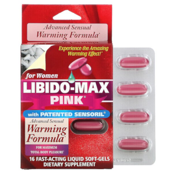 Libido-Max Pink, для женщин, 16 мягких капсул с жидкостью быстрого действия Applied Nutrition