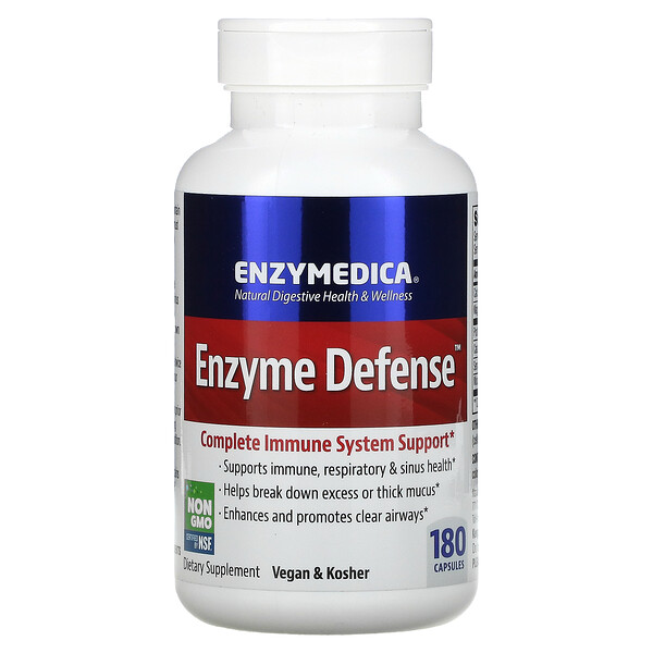 Ферментная защита, 180 капсул Enzymedica