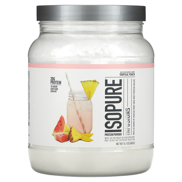 Protein Powder Infusions, Tropical Punch, 14,1 унции (400 г) Isopure