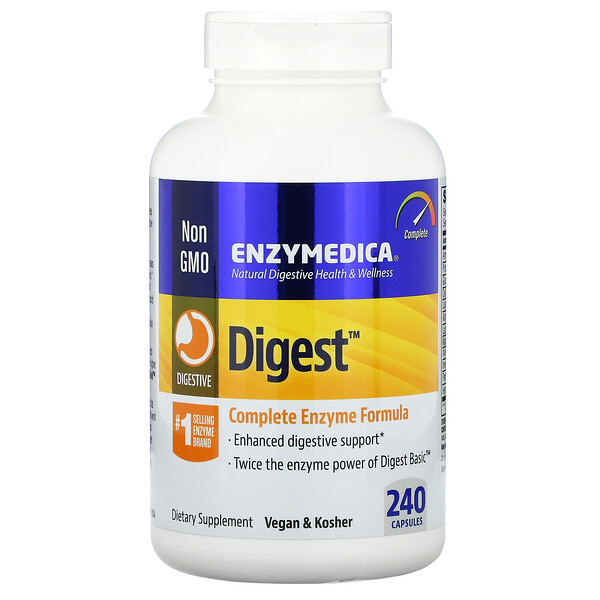 Digest Complete Enzyme Formula, 240 капсул Enzymedica