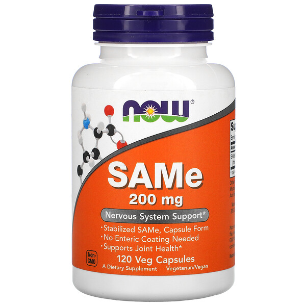 SAMe (Дисульфат Тозилат) - 200 мг - 120 растительных капсул - NOW Foods NOW Foods