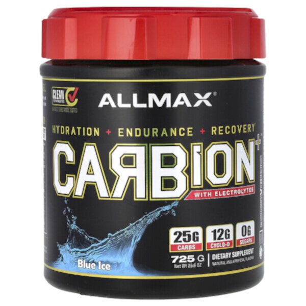 CARBion+ with Electrolytes, Blue Bomb Pop, 25.6 oz (Унции) (725 g) ALLMAX