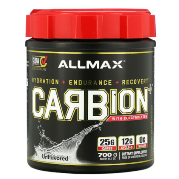 CARBion+ с электролитами, без вкуса, 24,7 унции (700 г) ALLMAX Nutrition
