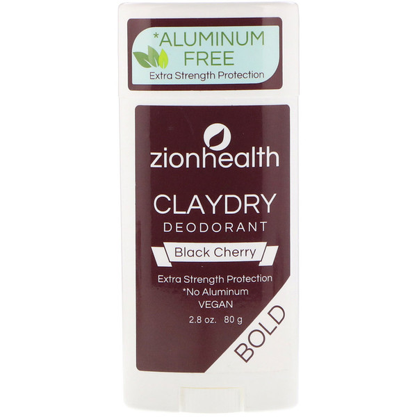 Bold, Дезодорант ClayDry, черная вишня, 2,8 унции (80 г) Zion Health