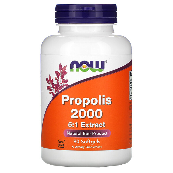 Прополис 2000, 90 мягких таблеток NOW Foods