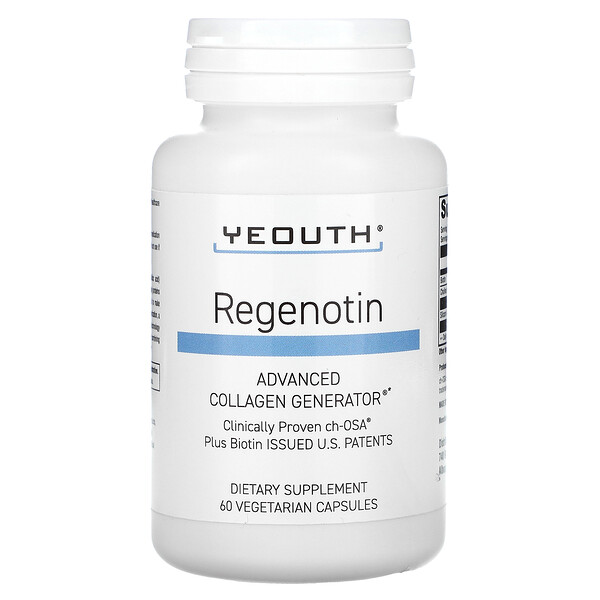 Regenotin, Продвинутый генератор коллагена - 60 вегетарианских капсул - Yeouth Yeouth