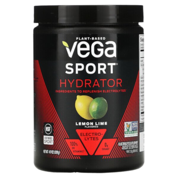 Sport, Hydrator, лимонно-лаймовый, 4,9 унции (139 г) Vega