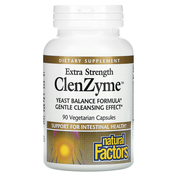 Extra Strength ClenZyme, 90 вегетарианских капсул Natural Factors