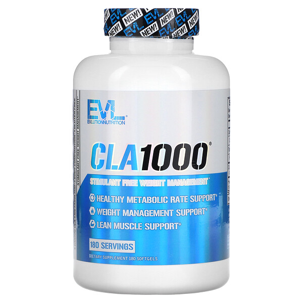 CLA1000, Стимулятор для контроля веса, 180 мягких желатиновых капсул EVLution Nutrition