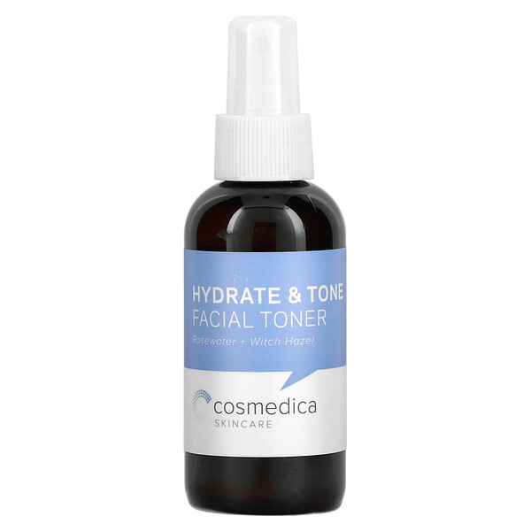 Тоник для лица Hydrate & Tone, розовая вода + гамамелис, 4 унции (120 мл) Cosmedica Skincare