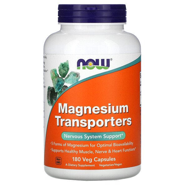 Magnesium Transporters, 180 Veg Capsules (Вегетарианские капсулы) NOW Foods