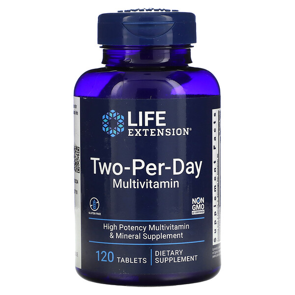 Два мультивитамина в день, 120 таблеток Life Extension