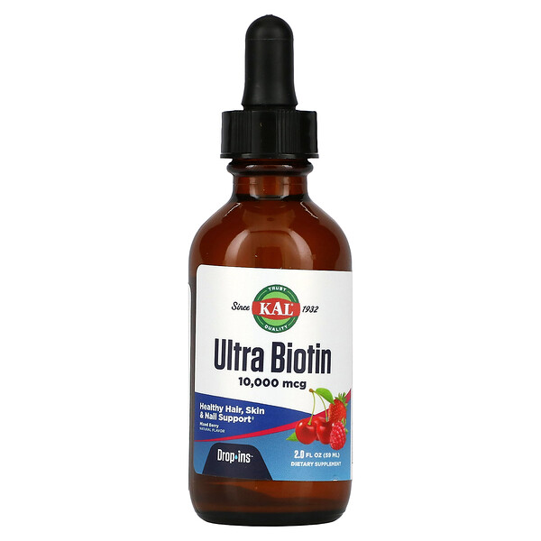 Ultra Biotin, Лесные ягоды - 10000 мкг - 59 мл - KAL KAL