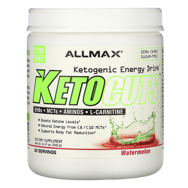 KetoCuts, Кетогенный энергетический напиток, арбуз, 8,47 унции (240 г) ALLMAX Nutrition