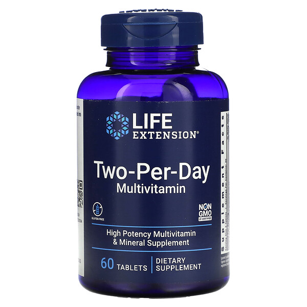 Два мультивитамина в день, 60 таблеток Life Extension