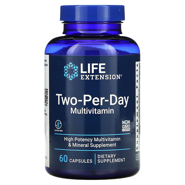 Два мультивитамина в день, 60 капсул Life Extension