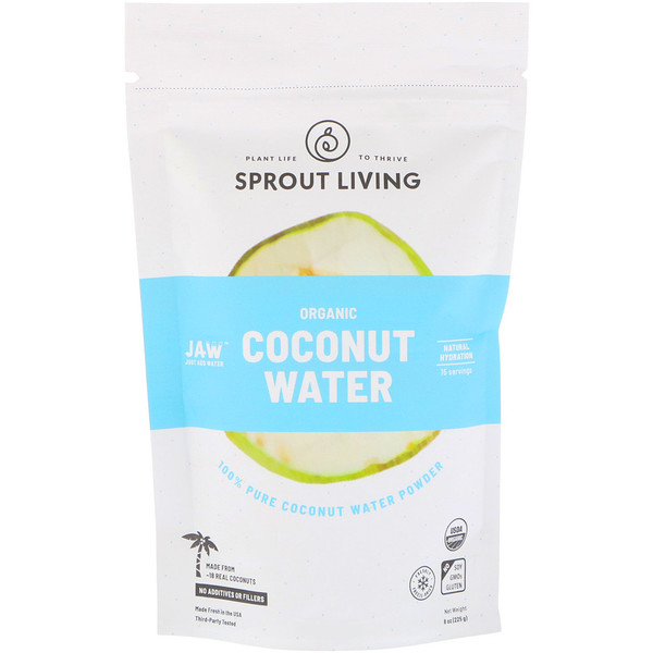 Органический порошок кокосовой воды, 8 унций (225 г) Sprout Living