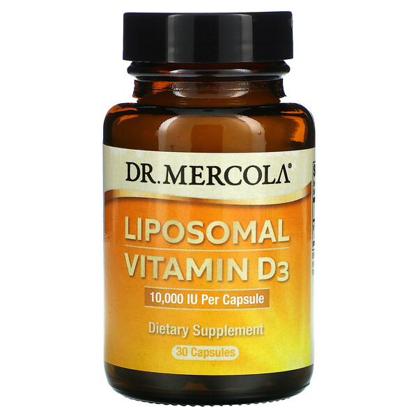 Липосомальный витамин D3, 10 000 МЕ, 30 капсул Dr. Mercola