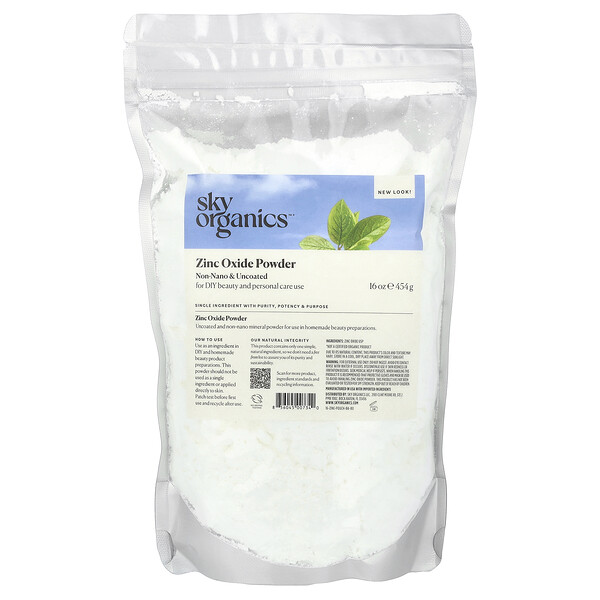 Zinc Oxide Powder (Порошок), 16 oz (Унции) (454 g) Sky Organics