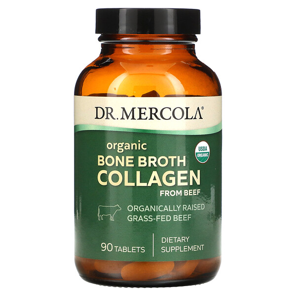 Organic Bone Broth Collagen , 90 Tablets (Таблетки) Dr. Mercola