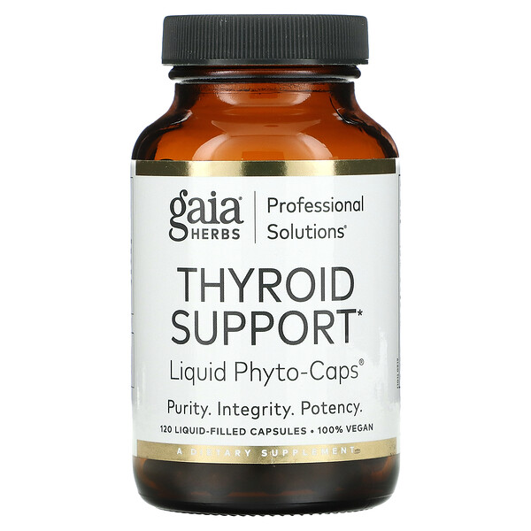 Поддержка щитовидной железы, 120 капсул, наполненных жидкостью Gaia Herbs Professional Solutions