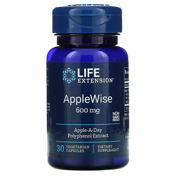 AppleWise, 600 мг, 30 вегетарианских капсул Life Extension