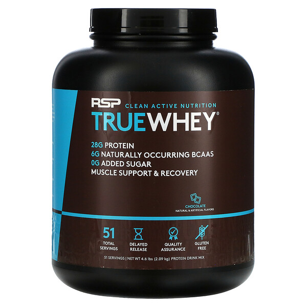 TrueWhey, Шоколад, 4,6 фунта (2,09 кг) RSP Nutrition