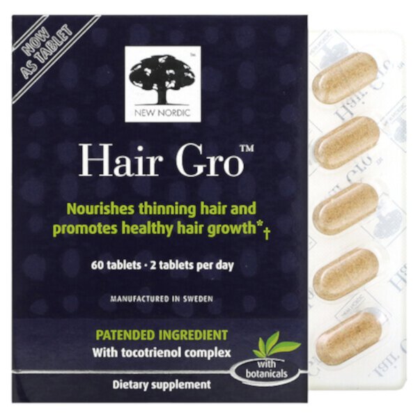 Hair Gro, 60 капсул New Nordic