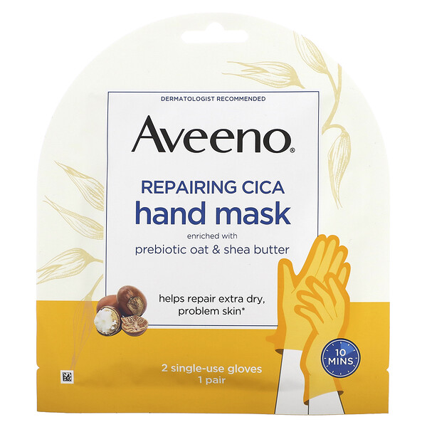 Repairing Cica Hand Mask, 2 одноразовые перчатки Aveeno