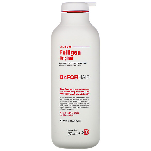 Шампунь Folligen, 16,91 жидких унций (500 мл) Dr.ForHair