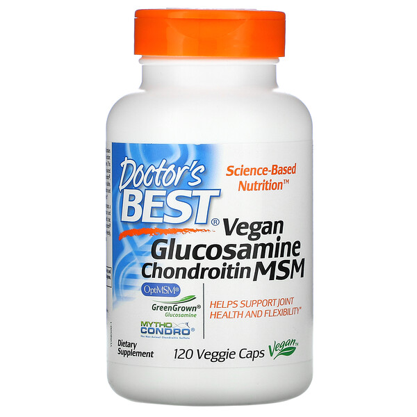 Vegan Glucosamine Chondroitin MSM, 120 Veggie Caps Doctor's Best