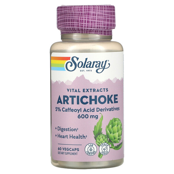 Артишок - 600 мг - 60 вегетарианских капсул - Solaray Solaray