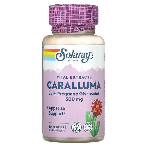 Экстракт караллумы воздушной, 500 мг, 30 растительных капсул Solaray