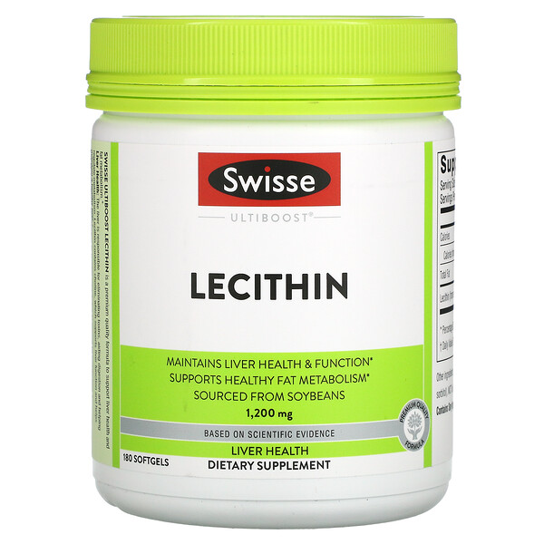 Ultiboost, Лецитин, 1200 мг, 180 капсул Swisse