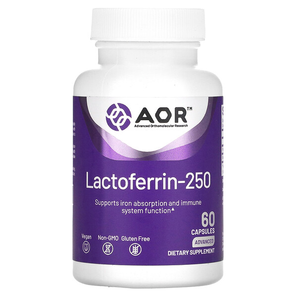Лактоферрин-250 - 60 капсул - Advanced Orthomolecular Research AOR Advanced Orthomolecular Research AOR