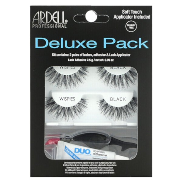 Набор Deluxe Pack с ресницами Wispies и аппликатором, 1 комплект Ardell