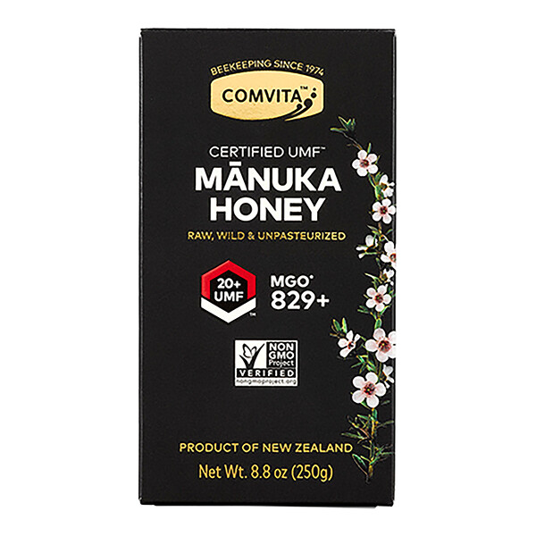 Мёд манука сырой, сертифицированный UMF 20+ (MGO 829+), 250 г Comvita