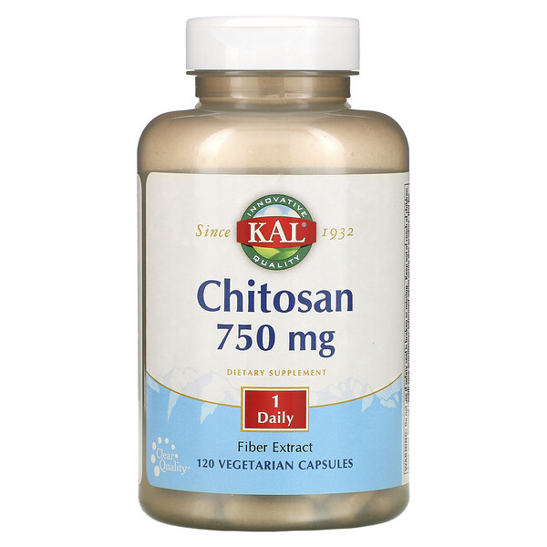 Хитозан, 750 мг, 120 вегетарианских капсул KAL