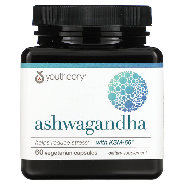Ashwagandha - 60 растительных капсул - Youtheory Youtheory