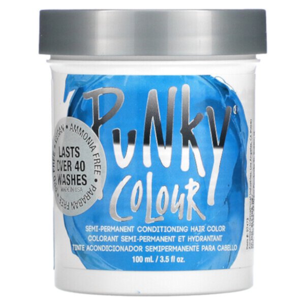 Полуперманентная краска-кондиционер для волос, Lagoon Blue, 3,5 ж. унц. (100 мл) Punky Colour