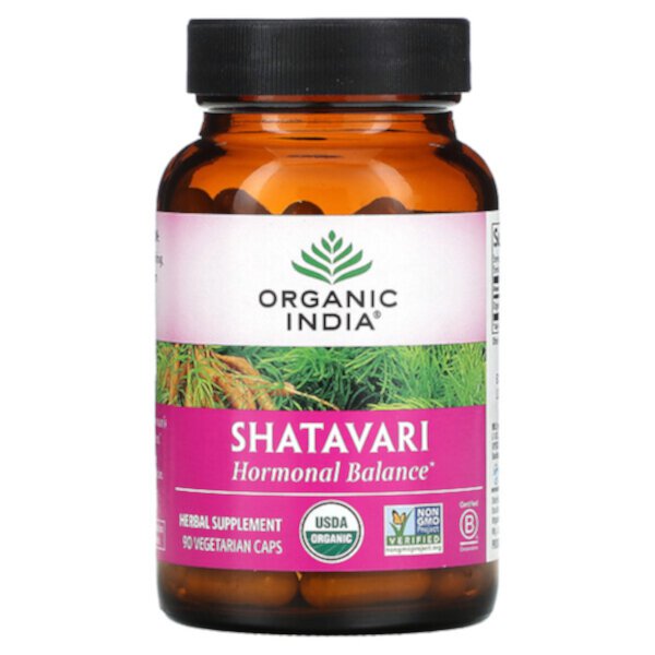 Шатавари, 90 вегетарианских капсул Organic India