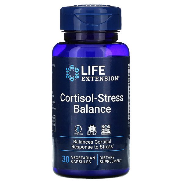 Cortisol-Stress Balance, 30 вегетарианских капсул Life Extension