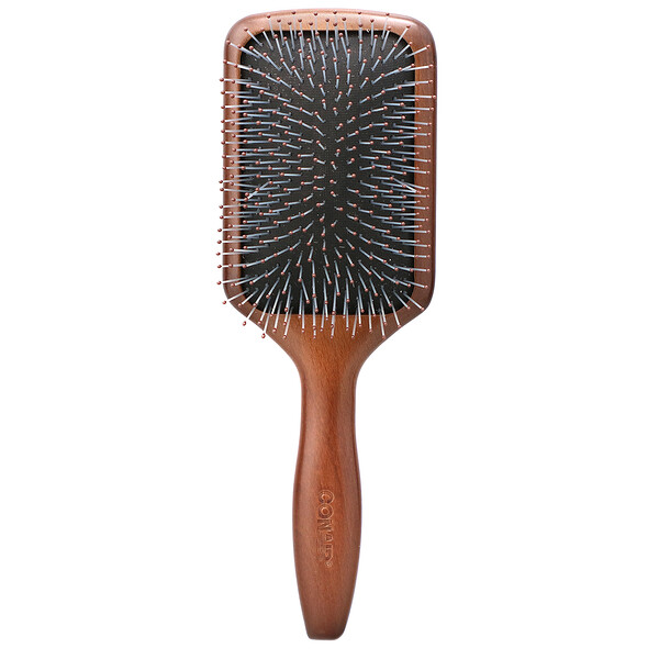 Tangle Pro Detangler, Нормальные и густые волосы, деревянная расческа для волос, 1 щетка Conair