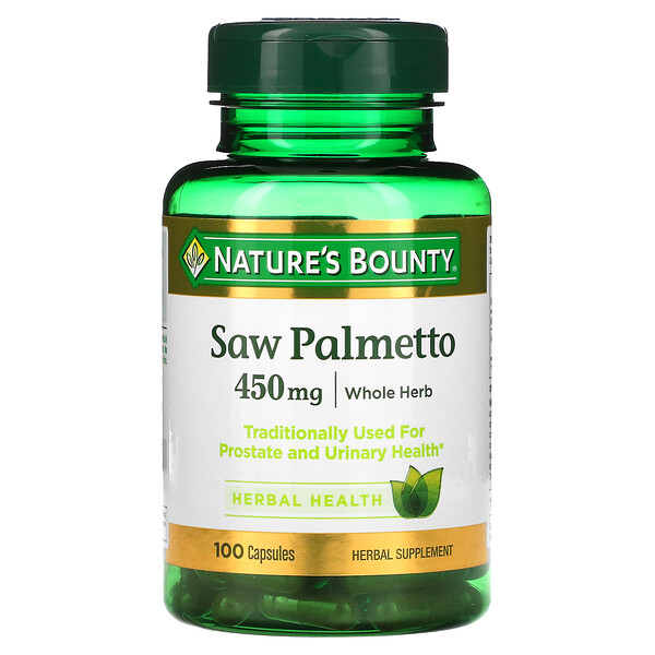 Saw Palmetto, 450 mg, 100 Capsules (Капсулы) Nature's Bounty