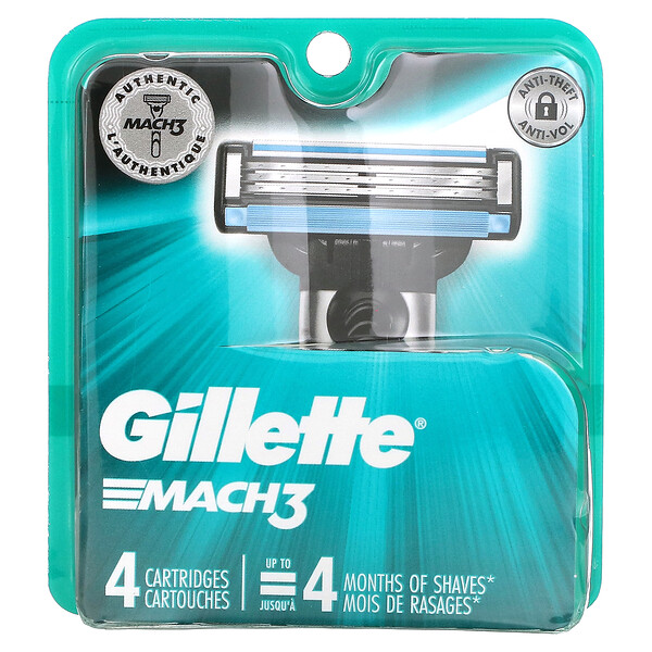 Mach3, 4 картриджа Gillette