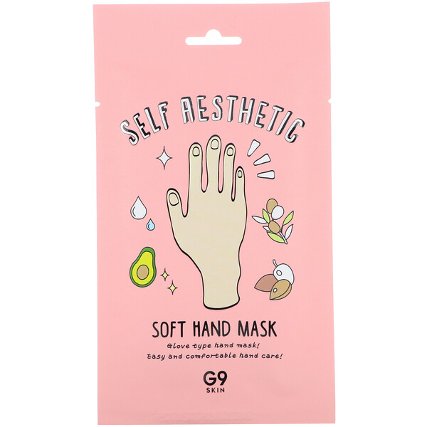 Self Aesthetic, Мягкая маска для рук, 5 масок, 0,33 ж. унц. (10 мл) G9SKIN