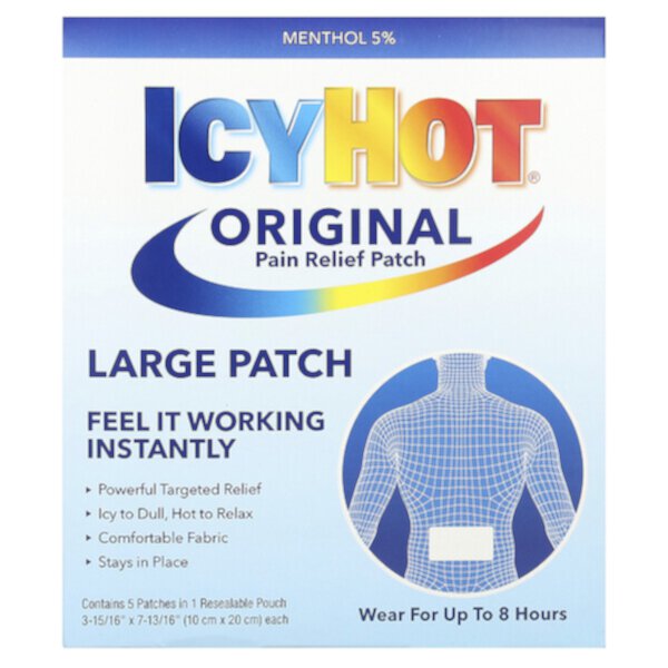 Original Pain Relief Patch, Large, 5 Patches Icy Hot